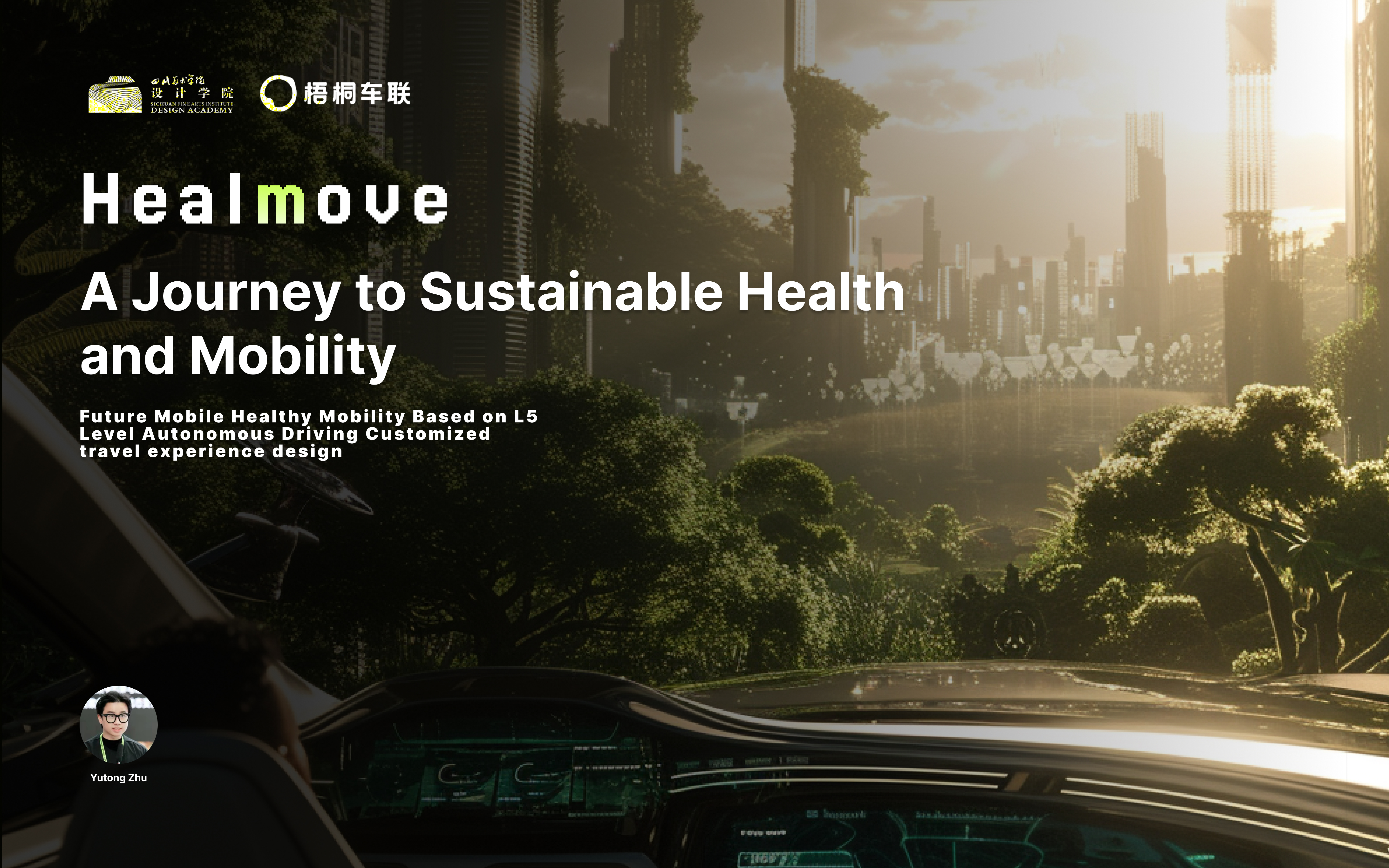Cover board — Healmove, A Journey to Sustainable Health and Mobility. Customized travel experience design on top of L5 autonomous driving.
